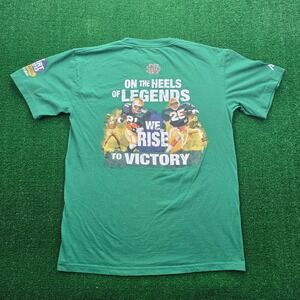 Notre Dame Fighting Irish 2013 Rise To Victory Tshirt Mens Large Green Football